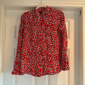 J CREW Silk Blouse Sz 0